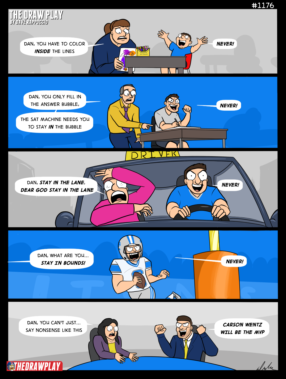 Rodgers please do something I am running out of jokes here I just made a comic about Dan Orlovsky