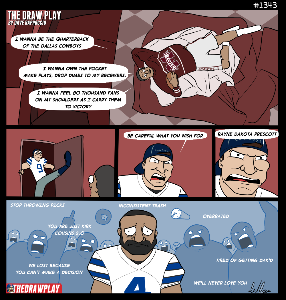 I wanna be the very best. Like no one ever was. To satisfy Jerry Jones is my test. To get past the divisional round is my cause. 